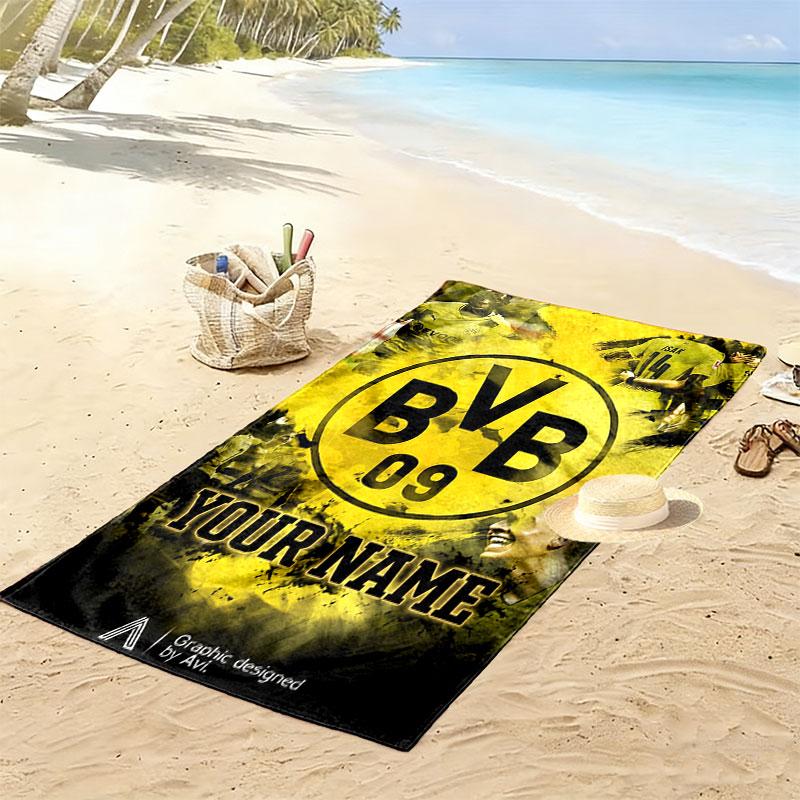 Custom Bvb Print Beach Towel, Large Soft Quick Dry Towel for Beach Camping Swimming