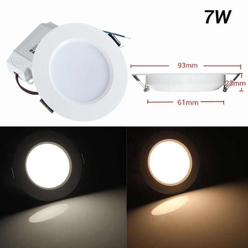 Buy 1Pc LED Ultra Thin Downlight Lamp 7w 9w 12w 15w 18w 24w Dimmable