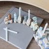 Wooden Digital Candle Commemorative Day Train Toy Set For Holiday Celebration