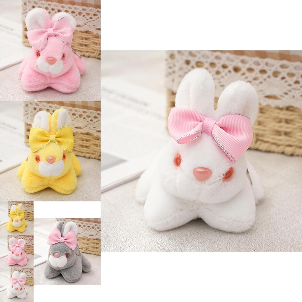 Adorable Bunny Plush Toy Keychain Soft Stuffed Animal Charm Cute Rabbit Doll For Girls Birthday Gift