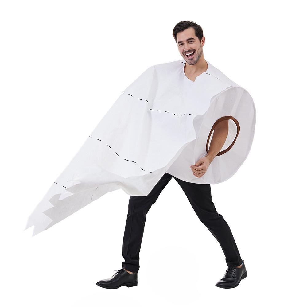 Paper Toilet Cosplay Makeup Stage Performance Costume For Halloween Dress Up