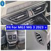Rear Air AC Outlet / Middle Air Outlet / Upper Air Outlet Cover Trim For MG ZS 2018 -  Carbon Fiber Look Car ABS Accessories