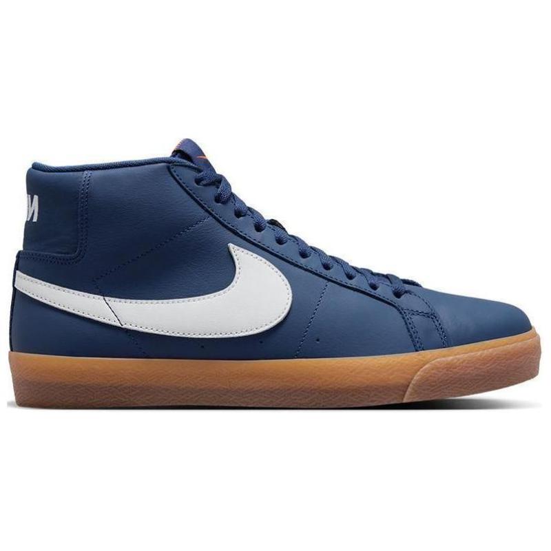 Nike Sb Zoom Blazer Mid Orange Label Navy Gum Skateboard Shoes FJ1680-400