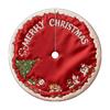Christmas Tree Skirt 2D Embroidery Digital Print Festive Holiday Decorative Tree Skirt