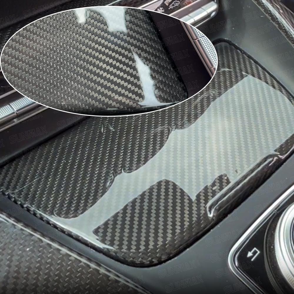 For Mercedes Benz AMG GT GTR GTS 2016-2018 Carbon Fiber Interior Center Console Cup Holder Storage Cover Trim Car Accessories