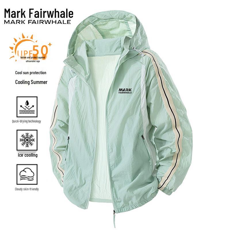 

MARK FAIRWHALE Men s Spliced Hooded Casual Jacket 3XL