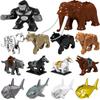 Animales Elefante King Kong Tigre Leopardo Oso Caballo Lobo Tiburón Fantasma del Caribe Bloques de Construcción Figura Juguetes Dinosaurios Ladrillo