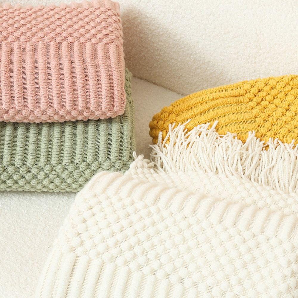 Atmungsaktive nordische Strickdecke Hautfreundliche Nickerchen-Decke Universelle Sofa-Karodecke Hotel