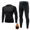 Men's High-Elastic Quick-Dry Sports Tights with Velvet Warmth
