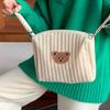 Quilted Cotton Stroller Organizer Bag Bear Mommy Bag Reusable Pram Storage Bag  Baby Stroller Pouch