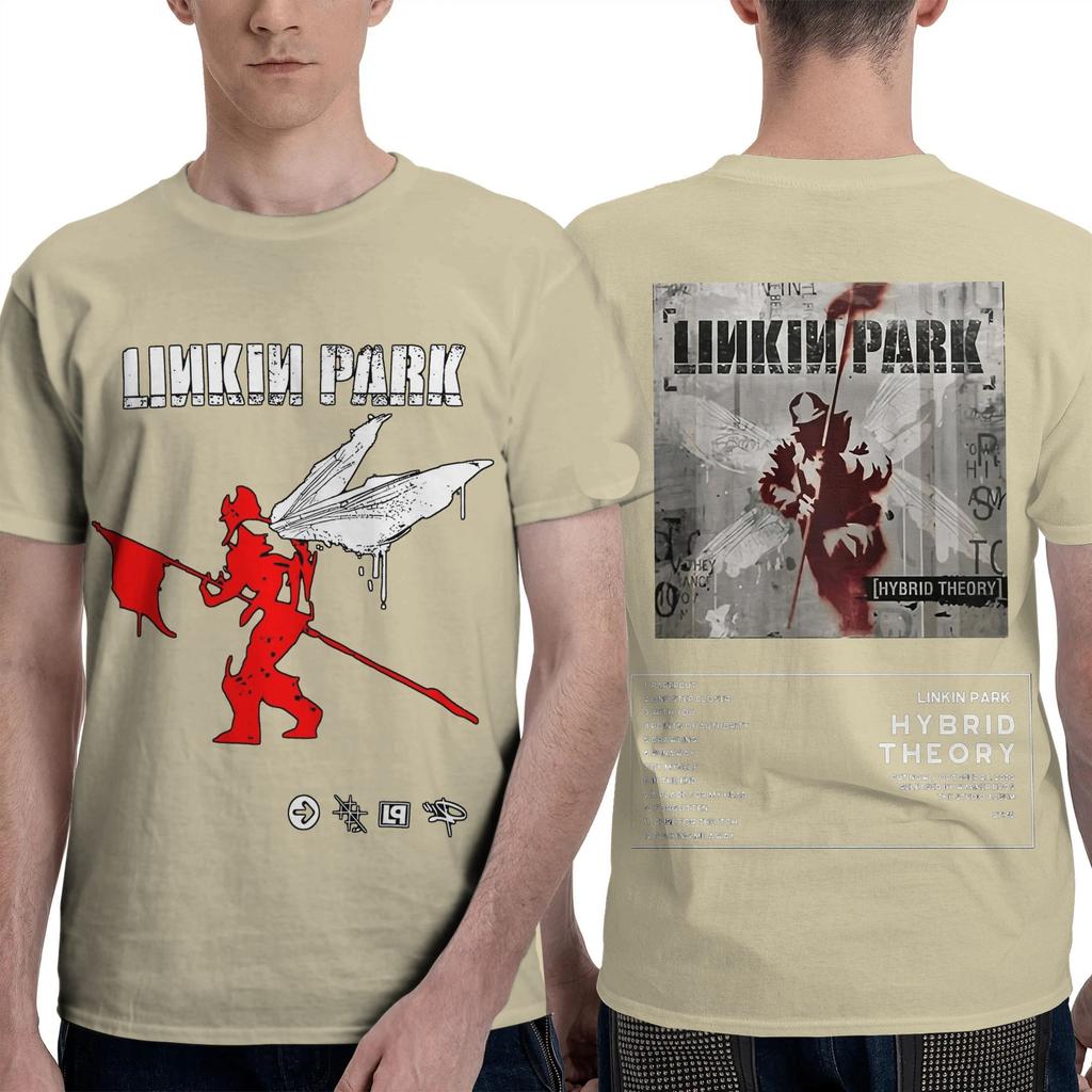 L-Linkin P-Park   Men T Shirt Band  Crazy Tee Shirt Short Sleeve Crewneck T-Shirt 100% Cotton Plus Size Clothes