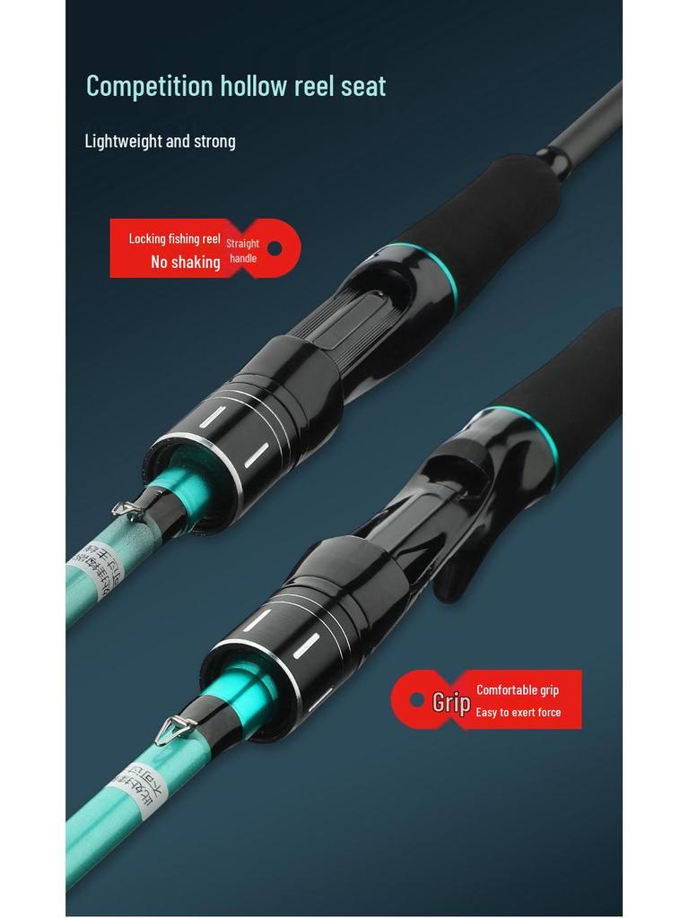 Carbon Fiber Beginner Sea Fishing Rod Set with Baitcasting and Spinning Reels