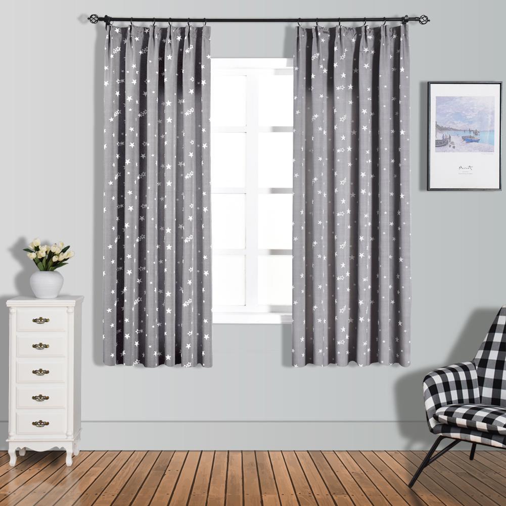 1PC Roman Modern 20%+Semi-Blackout Curtain Embroidered Dream Star Curtains Kitchen Window Bedroom Curtains 1 PCS Lozujoju Home Decor