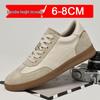 Men's Breathable Lace-up Sports Shoes, 8cm Height Increasing, Lightweight, Thick Sole, Casual Training Board Shoes