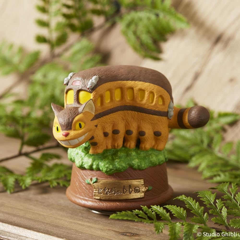 Sekiguchi Studio Ghibli My Neighbor Totoro Porcelain Music Box Cat Bus on a Tree 403554 One Size