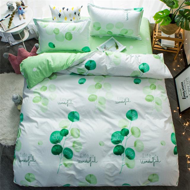 57 3/4pcs Pinkheart Bedding Set Super King Size Bed Linens Reactive Printing Duvet Cover Set Brief Style Home Bed Set Flat Sheet