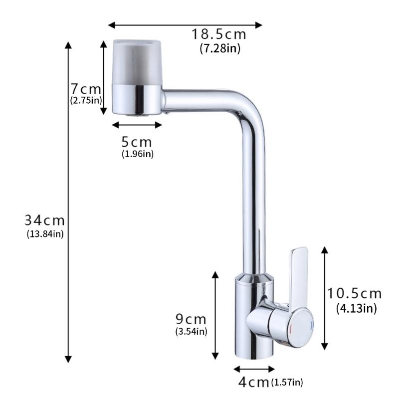 Spatter Proof Kitchen Sink Basins Faucet 360 Degree Swivels Easily mount Hot Cold Water Mixer Single Handle Sink Faucet