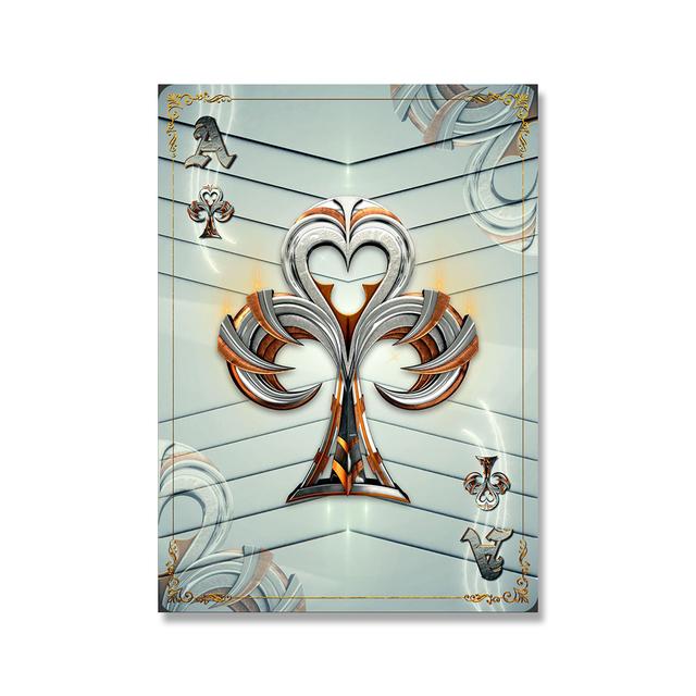 

Современные игральные карты в покер, винтажные картины на холсте, постеры и принты, настенные художественные картинки для украшения стен гостиной, Cuadros, без рамки 21*30cm