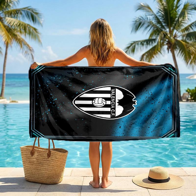 Valencia FC print Quick Dry Beach Towel Microfiber Absorbent Portable Travel Swimming Towel