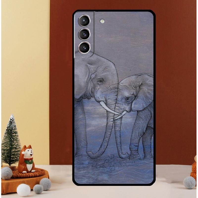 Cute Elephant Case For Samsung Galaxy S24 S26 Ultra S22 S23 S25 Ultra S20 S21 Plus S10 S25 FE Cover Funda