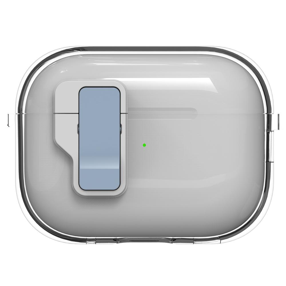 

Чохол для AirPods Pro 2 Прозорий Кристал Автоматичний Перемикач ТПУ + ПК Чохол для навушників з Гачком Baby Blue