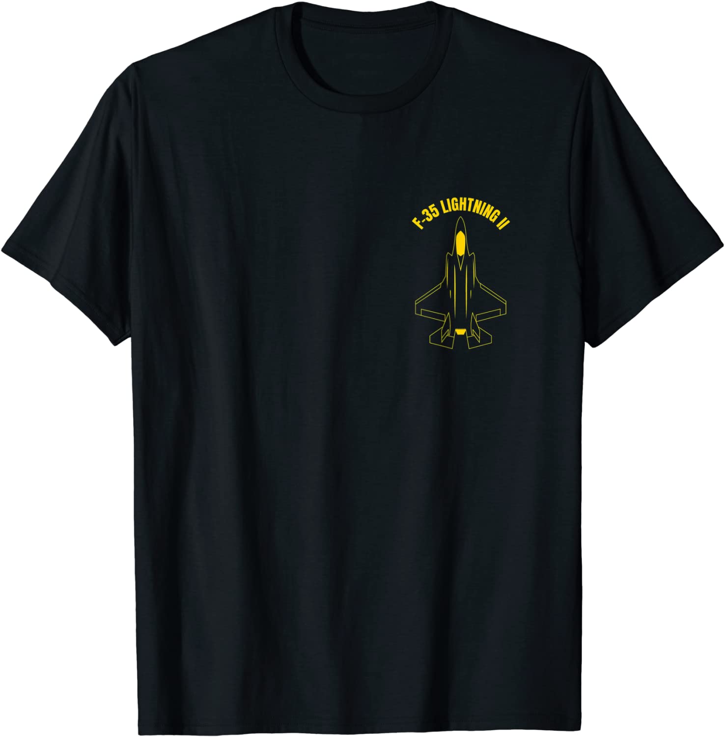 F35 Lightning II Jet Fighter Aircraft on Front and Back Men TShirt Short Sleeve Casual 100 Cotton ONeck Summer Shirt S