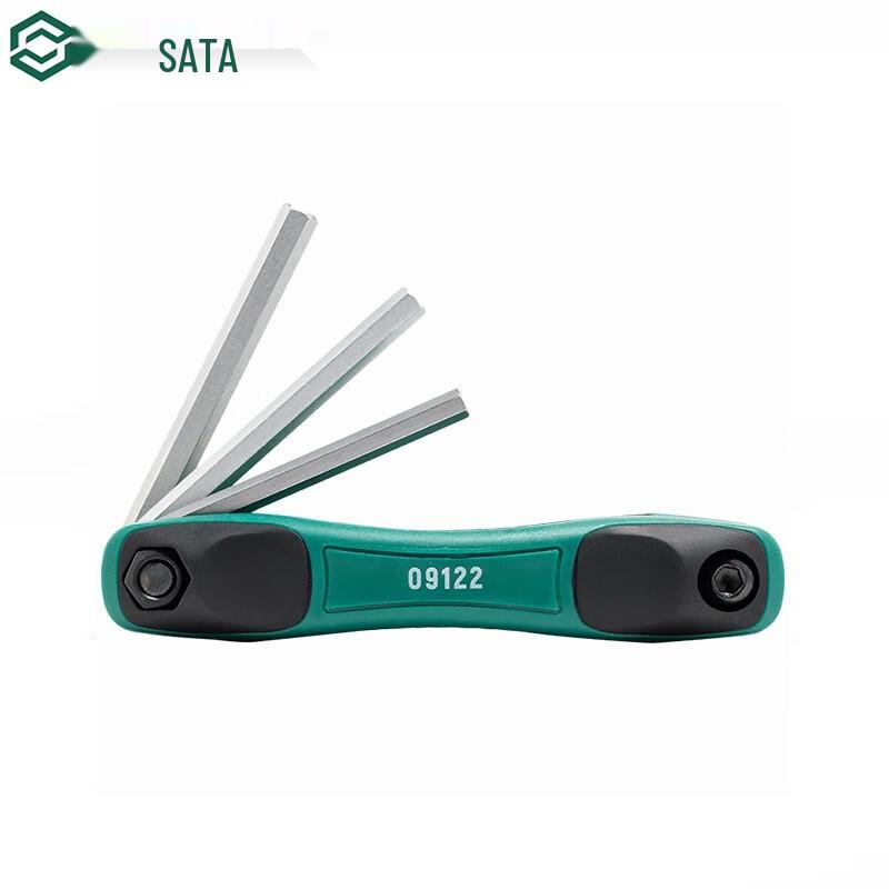 SATA 09122 9-Piece Folding Imperial Hex Key Set 9-piece Folding Imperial