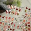 Gold Foil Christmas Nail Stickers: Sausage Dog, Gingerbread Man & Apple Bowknot - M1241