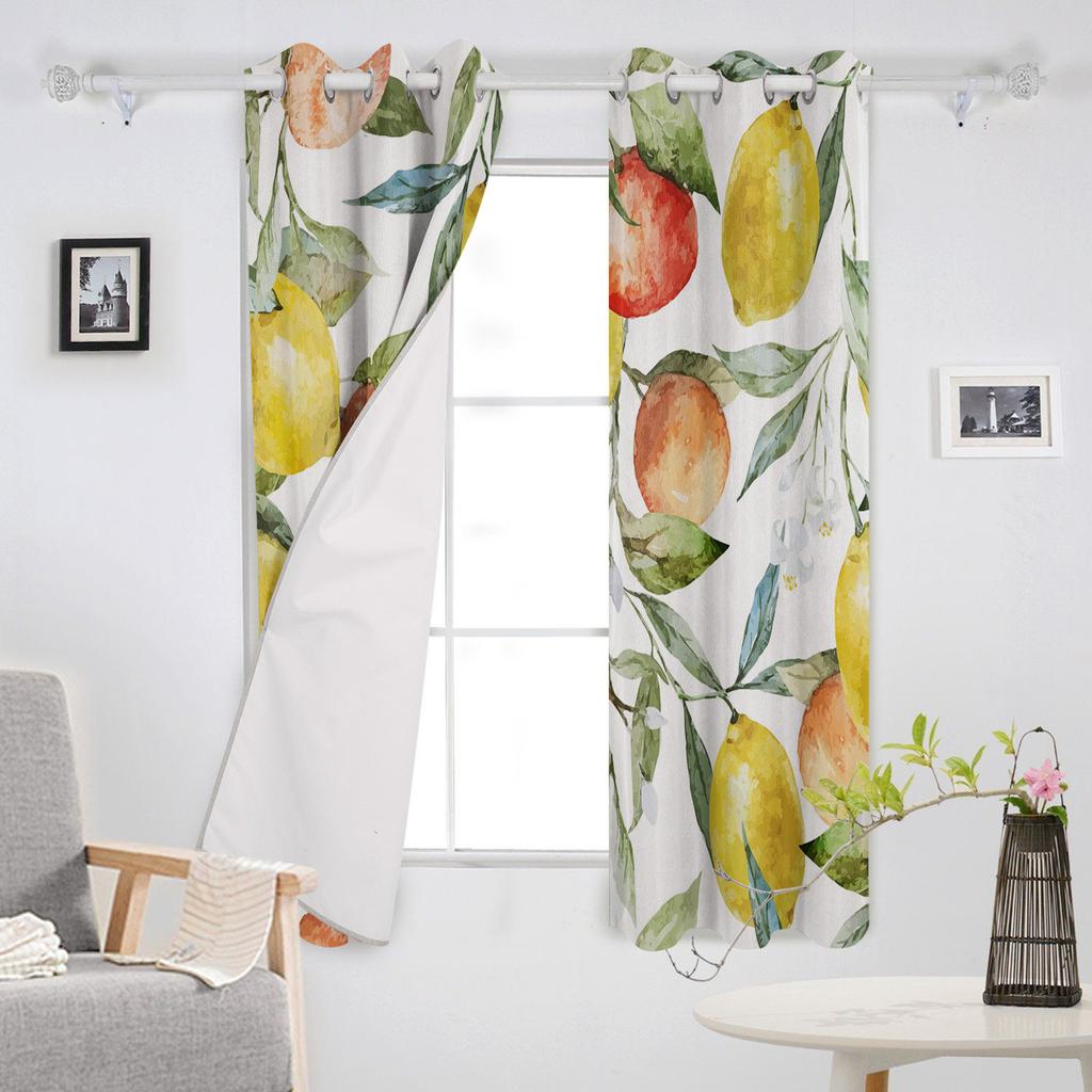 Грейпфрут Лимон Акварельная Живопись Оконные Шторы Домашний Декор Шторы Для Гостиной Шторы Для Кухни Панельные Шторы Для Спальни