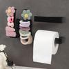 Portarotolo da Bagno a Parete Portarotolo di Carta Igienica in Plastica Senza Foratura Portarotolo per Rotolo di Carta Igienica per Bagno Cucina Lavanderia