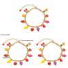 Fruit Charm Bracelet With Zinc Alloy Beads For Women And Men