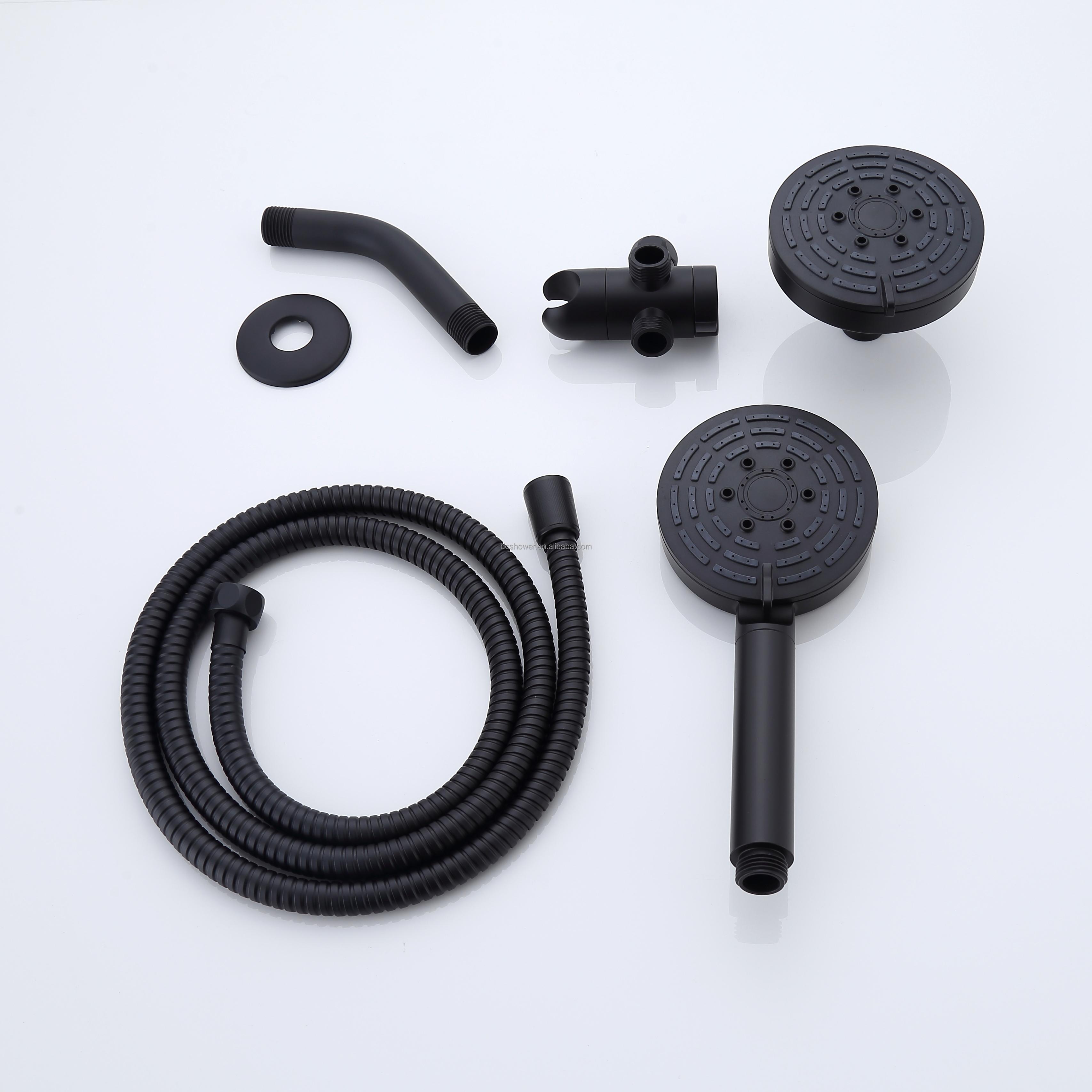 Pressurized Filter Shower Set: Handheld Shower Head, Bath Heater, Pressurized Shower Head Kit (Black,ABS Plastic) чёрный