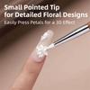 Ergonomic Handle Sandalwood Nail Pen Double Headed Silicone Carving Pen  Gel Polish