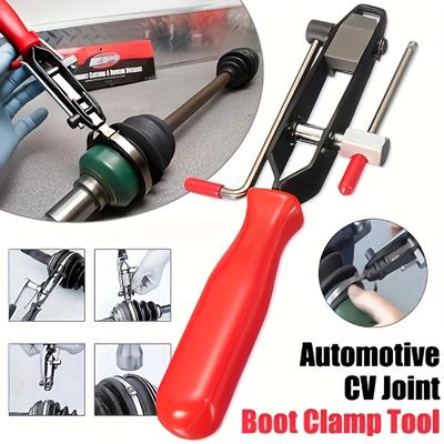 Stainless Steel 10pcs CV Joint Boot Clamp Pliers With 8pcs CV Boot Clamps and Automotive Hose Axle Pliers