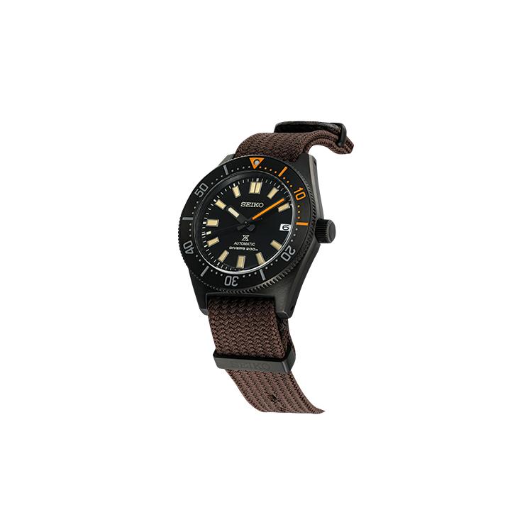 Seiko PROSPEX Mechanické hodinky s látkovým řemínkem Pánské hodinky Černý ciferník SPB253J1
