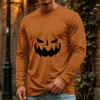Men's Halloween Long Sleeve Neck Casual Top for Party