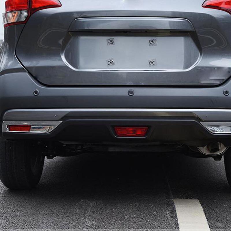 For Nissan Kicks 2017 2018      Detector ABS Chrome Cover Trim Back Tail Rear Fog Light Lamp Frame Eyebrow