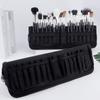 14-40 Slot Large-Capacity Foldable Makeup Brush Bag – Black