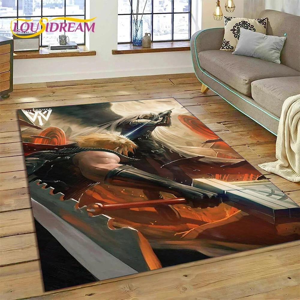 Final Fantasy Series Games Cartoon Carpet Rug for Bedroom Living Room Home Sofa Decoration,Children Game Large Decor Floor Mat