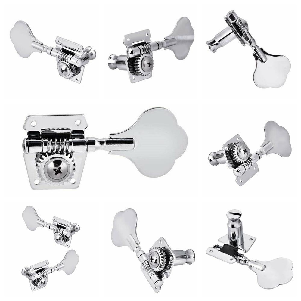 2L2R/4L/4R/1L3R/3L1R Open Gear Bass 4 String Tuners Tuning Pegs Keys Machine Heads For Bass Guitar Chrome Gold Black
