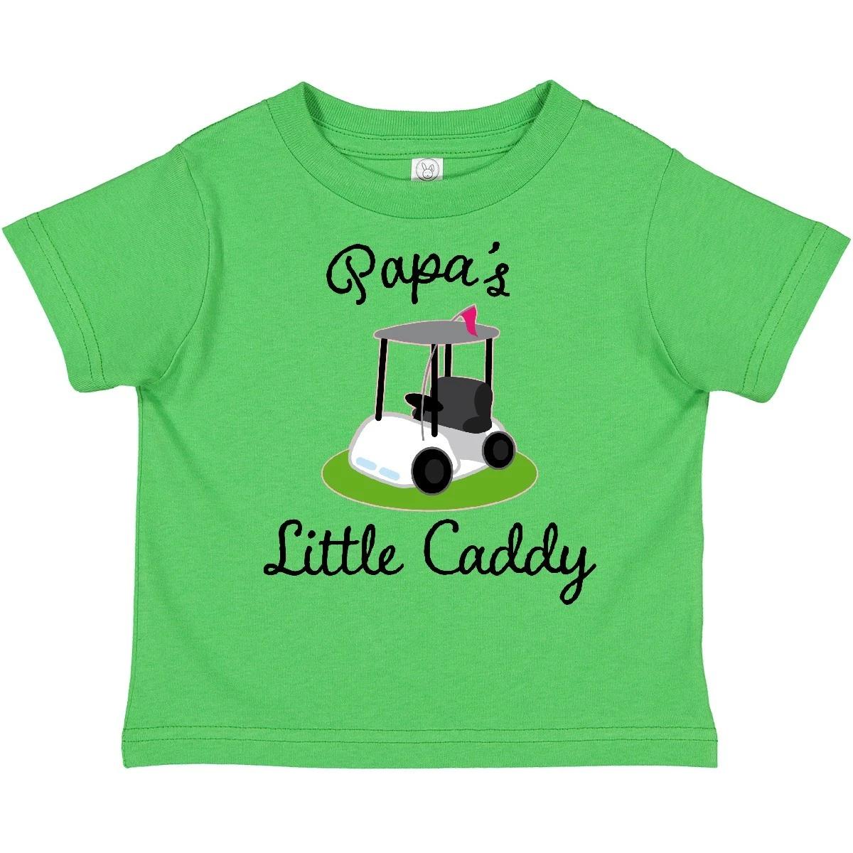 Inktastic Papa Little Golf Caddy Toddler T-Shirt Papas From Child Grandchild Kid 100