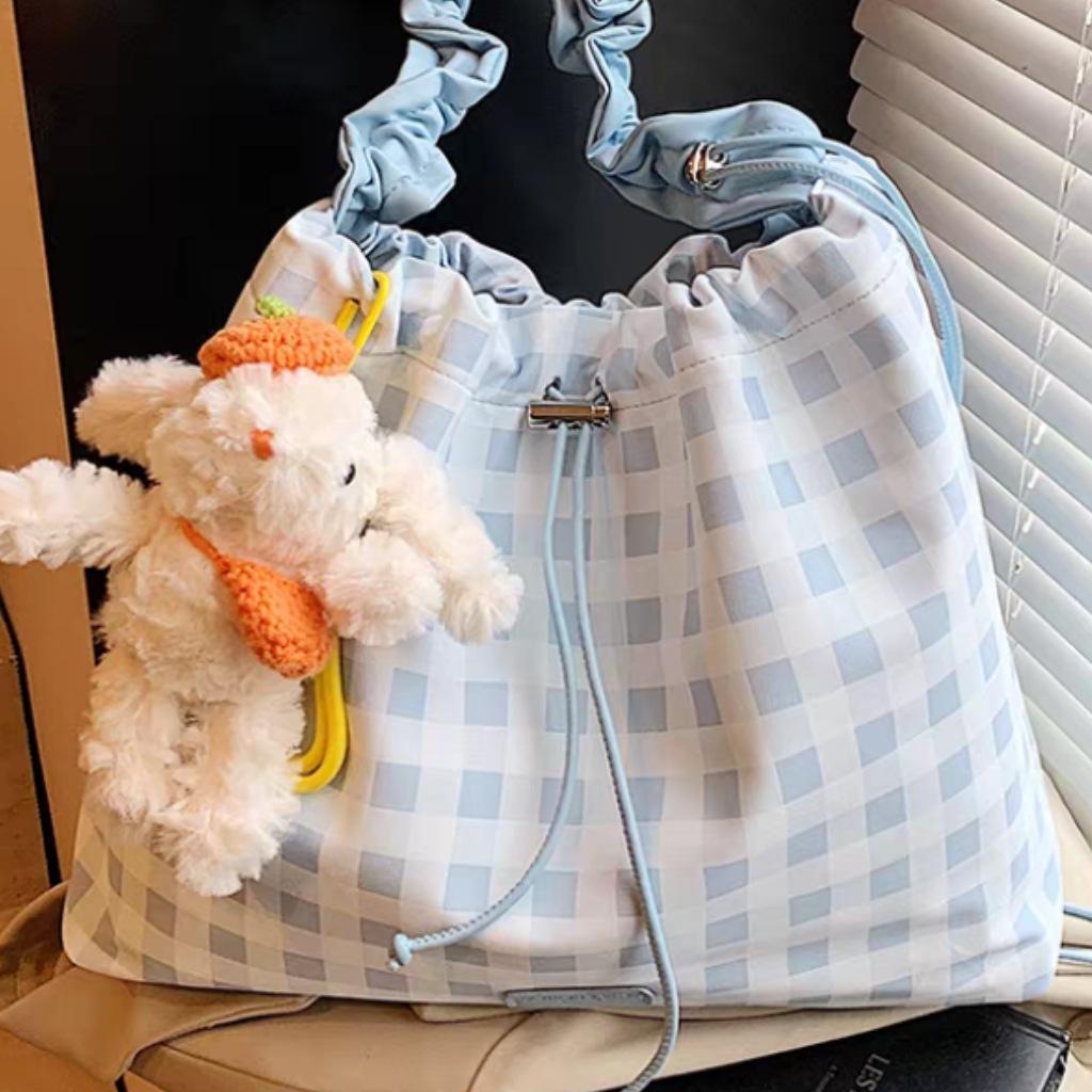 Small Niche Ins Plaid Armpit Bag Women's Fashionable All-match Tote Large-capacity Shoulder