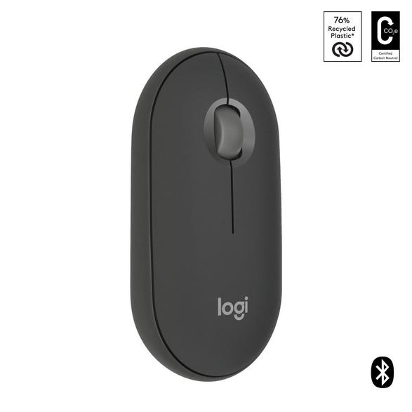 Logitech Pebble Mouse 2 M350s Wireless Mouse, Graphite, 910-007015