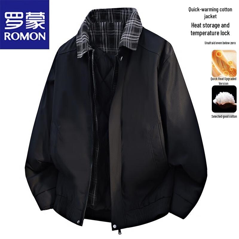 

Romon Men s Turn-Down Collar Padded Jacket 3XL