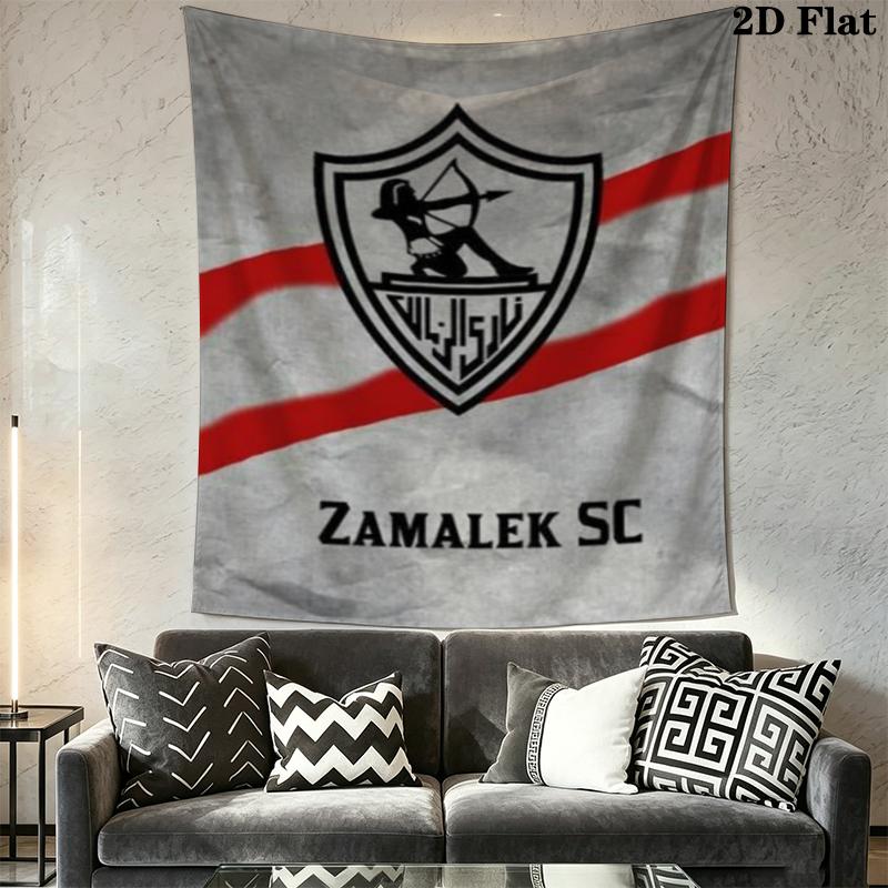 Zamalek SC Wall Tapestry Aesthetic Wall Hanging Printed Fabric Blanket Decorative Tapestries for Bedroom Living Room Home Decor