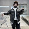 Boys Winter Thickened Section Down Cotton Jacket Middle and Big Children Hooded Warm Jacket
