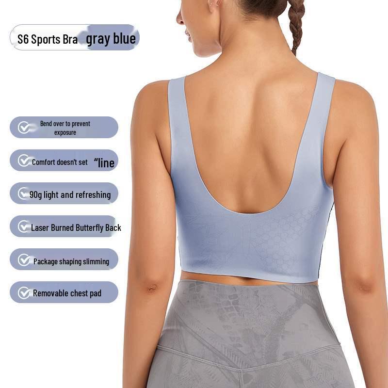 

Женский спортивный бюстгальтер больших размеров с защитой от ударов - Тонкий топ для йоги с красивой спинкой S