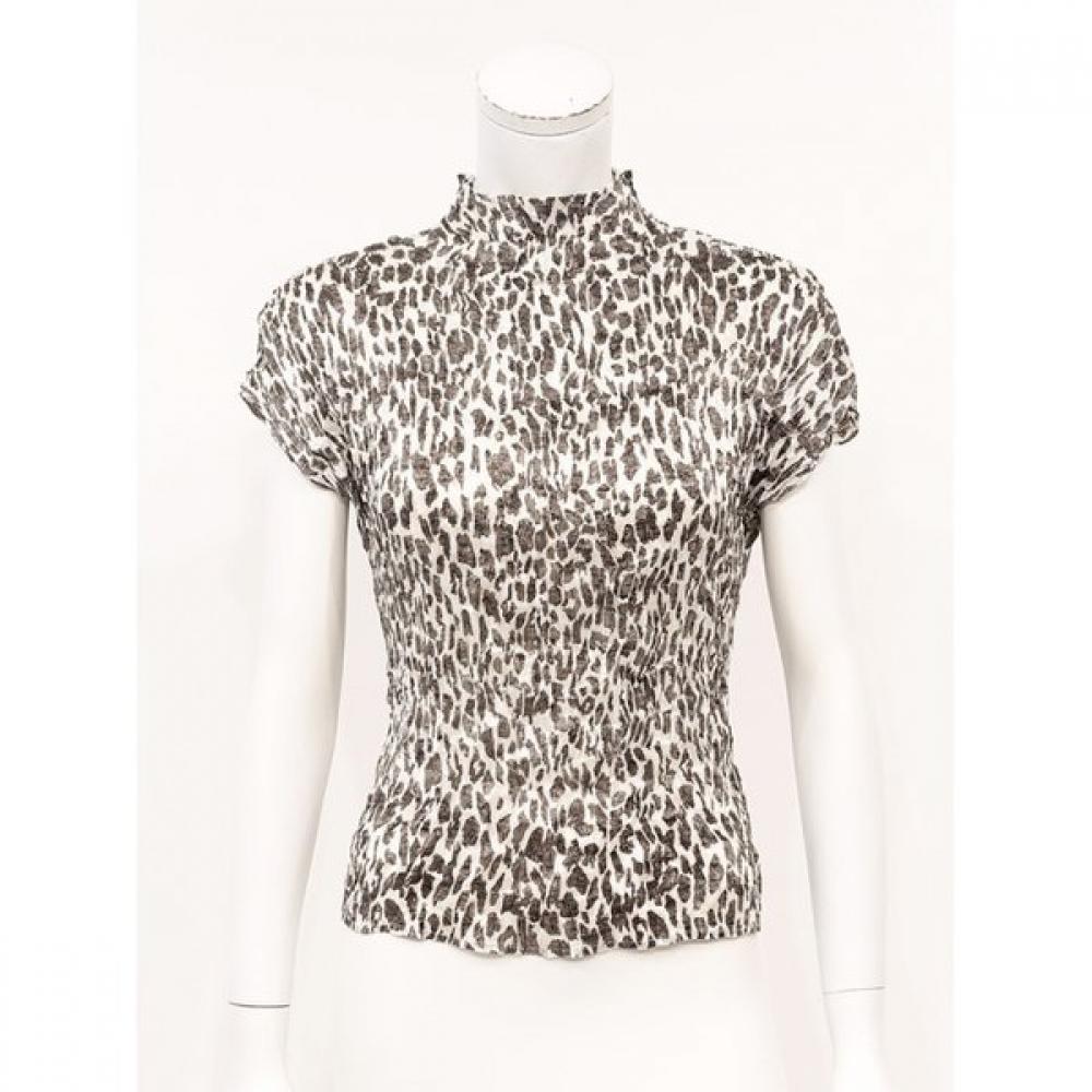 Specchio Pleated Blouse Mock Neck 451 122 Single option