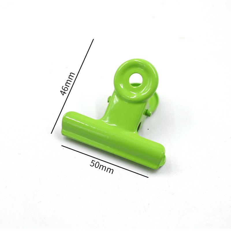 Apple Green Metal Folder Clip 22-90mm - Round Iron Diary & Ticket Holder