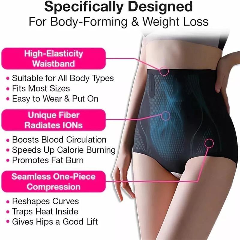 1 X Ice Silk Shapewear Panty High Waisted Tummy Tucking & Hip Lifting Fiber Repair Shaping Panty Postpartum Girdle Body Panty